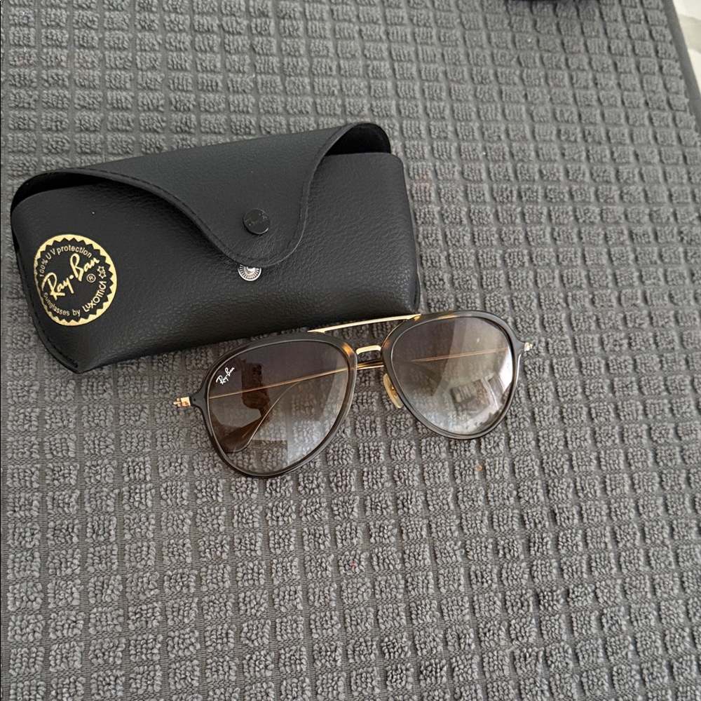 Ray-Ban Gold and Black Sunglasses